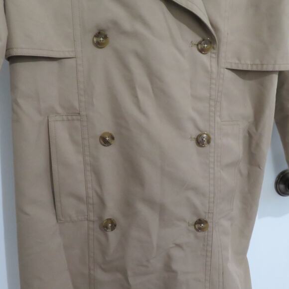 Banana Republic Womens Sz S Maverick Tan Timeless Trench Coat Belted Classic - Picture 4 of 7